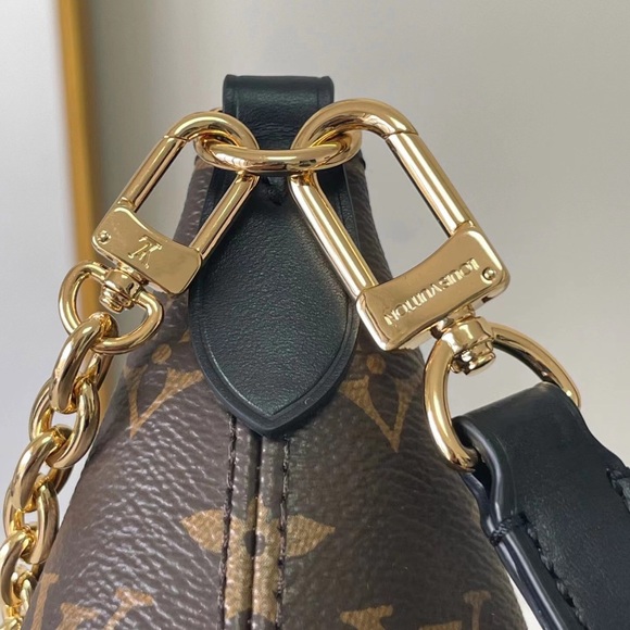 🥇Louis Vuitton⚖ Boulogne Bag with gold chain and black leather strap - Picture 3 of 7
